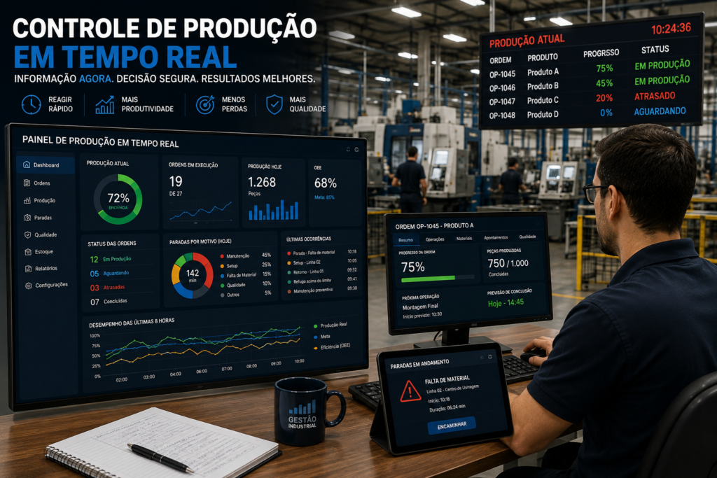 Controle de produção em tempo real