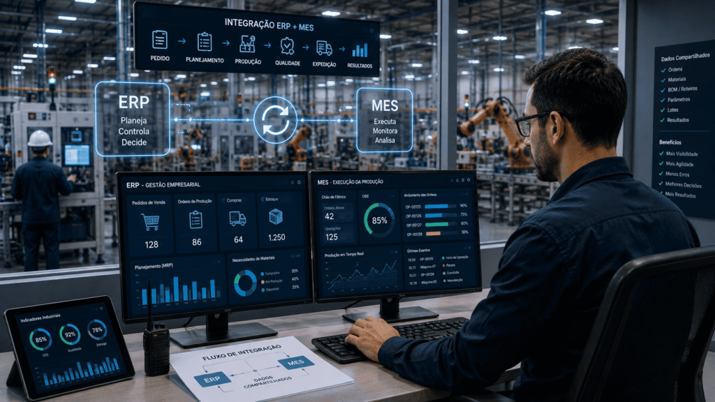 Sistema MES integrado ao ERP
