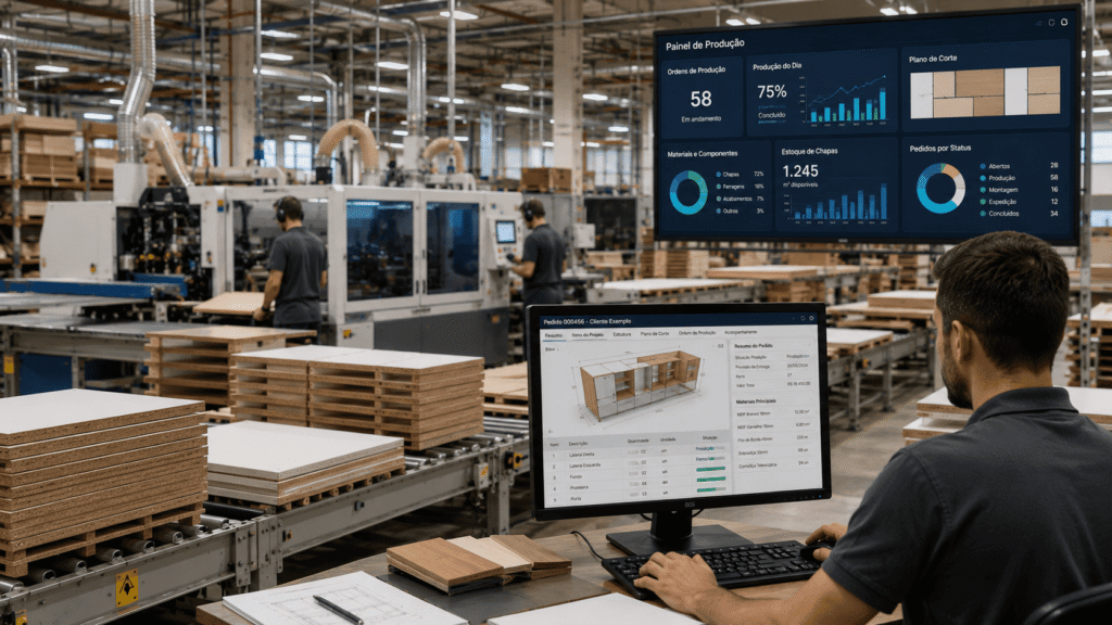 Sistema para controle de produção industrial