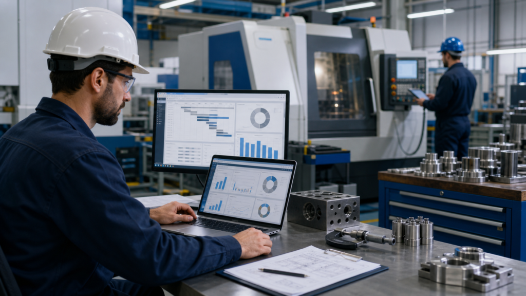 ERP para metalúrgicas com painel de produção, estoque e indicadores industriais integrados