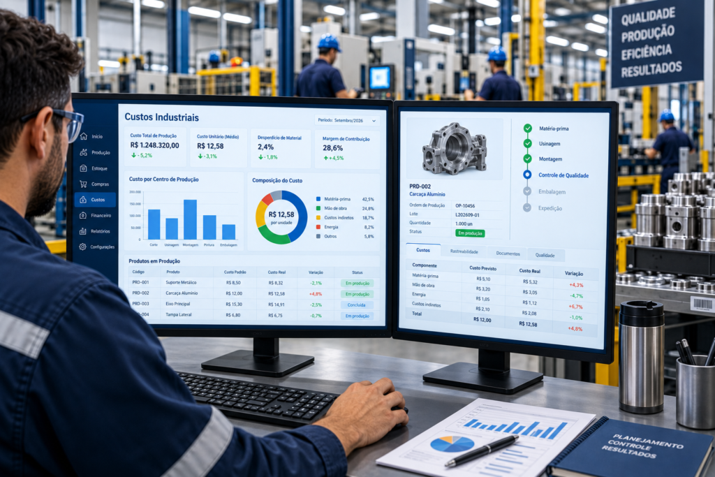 ERP para Controle de Custos Industriais